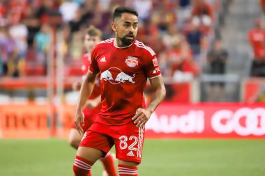 (SPO) 2023 MLS Normal Sezonu: New England Devrimi 'ne karşı New York Red Bulls. 8 Temmuz 2023. Harrison, New Jersey, ABD: Red Bull Arena 'da düzenlenen Ulusal Futbol Ligi (MLS) Doğu Konferansı için geçerli olan New England Devrimi ile New York Red Bulls arasındaki futbol maçı