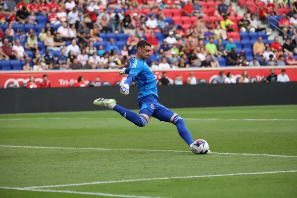 stock image (SPO) 2023 MLS Regular Season: NY Red Bulls vs New England Revolution. July 08, 2023. Harrison, New Jersey, USA: Soccer match between NY Red Bulls and New England Revolution, valid for Major League Soccer (MLS) East Conference, at Red Bull Arena