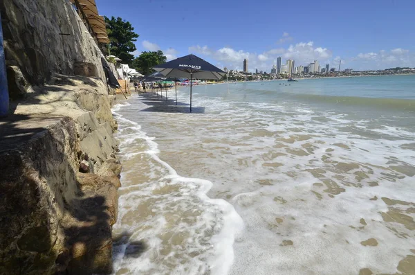 Natal Brezilya 2023 Erosion Morro Careca Praia Belediye Binası Idema — Stok fotoğraf