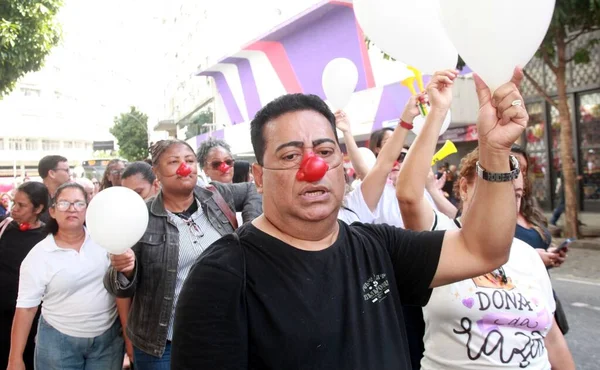 Rio Janeiro Brésil 2023 Manifestacao Saude Salaire Des Infirmières Secteur — Photo