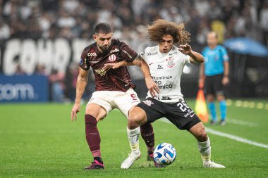 Sao Paulo, Brezilya - 07 / 11 / 2023 - SULAMERICANA / CORINTHIANS X UNIVERSITARIO - Korintliler ve Universitario (PER) arasındaki maç, Sao Paulo 'nun doğu bölgesindeki Neo Quimica Arena' da düzenlenen 2023 Copa Sudamericana playofflarının ikinci ayağı için geçerli