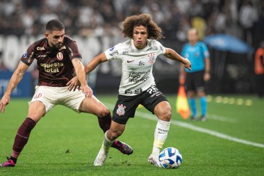 Sao Paulo (SP), Brezilya - 07 / 11 / 2023 - SuLAMERICANA / CORINTHIANS X UNIVERSITARIO - Guilherme Biro Corinthians ve Universitario (PER) arasında oynanan karşılaşmada, Copa Sudamericana 2023 playofflarının ikinci ayağı için geçerli, Neo Quimica Arena 'da düzenlenen