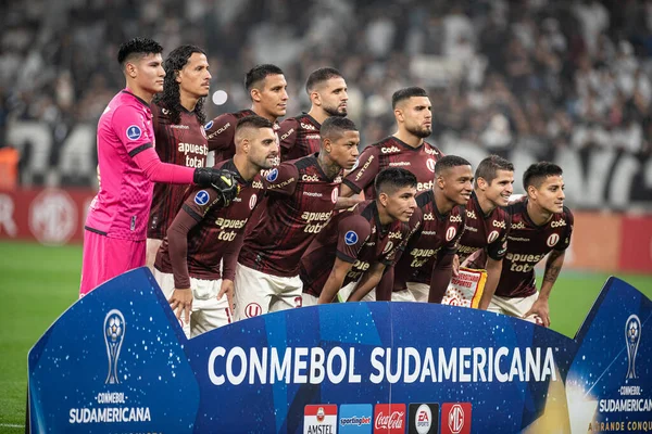 Sao Paulo Brasilien 2023 Sulamericana Corinthians Universitario Universitario Team Vor — Stockfoto