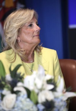 (ABD First Lady 'si Jill Biden, Columbia Üniversitesi Halk Sağlığı Postacı Okulu' ndaki First Lady Akademisi 'nde Afrikalı First Lady' lere katıldı. 12 Temmuz 2023, New York, ABD