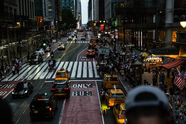 Julho 2023 Manhattan Nova York Eua Evento Tão Esperado Manhattanhenge — Fotografia de Stock