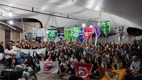 Sao Paulo Brasilien 2023 Educacao Congresso Une Studenter Från Flera — Stockfoto