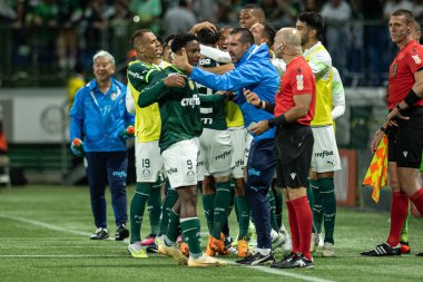 Sao Paulo, Brezilya - 07 / 13 / 2023 - COPA DO BRASIL / PALMEIRAS X SAO PAULO - Endrick Palmeiras ve Sao Paulo arasında oynanan karşılaşmada, Sao Paulo 'nun batı bölgesindeki Allianz Parque' da düzenlenen Copa do Brasil çeyrek finalinin ikinci ayağı için geçerlidir.