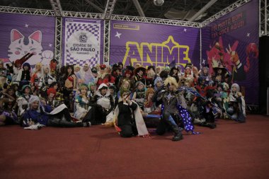 Anime Frinds Hareketi 20 yıl sürdü. 15 Temmuz 2023. Sao Paulo, Brezilya: Anime Dostları Etkinliği sırasındaki hareket, 15 Cumartesi günü Japon kültürünün, ineklerin ve Kostümcülerin yanı sıra ulusal ve uluslararası etkinliklerin hayranlarını bir araya getirdi)