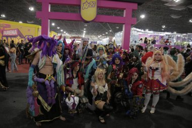 Anime Frinds Hareketi 20 yıl sürdü. 15 Temmuz 2023. Sao Paulo, Brezilya: Anime Dostları Etkinliği sırasındaki hareket, 15 Cumartesi günü Japon kültürünün, ineklerin ve Kostümcülerin yanı sıra ulusal ve uluslararası etkinliklerin hayranlarını bir araya getirdi)
