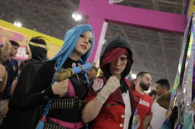 Anime Frinds Hareketi 20 yıl sürdü. 15 Temmuz 2023. Sao Paulo, Brezilya: Anime Dostları Etkinliği sırasındaki hareket, 15 Cumartesi günü Japon kültürünün, ineklerin ve Kostümcülerin yanı sıra ulusal ve uluslararası etkinliklerin hayranlarını bir araya getirdi)