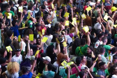Üniversite öğrencileri UNE politika kararlarını oyluyor. 15 Temmuz 2023, Brasilia, Federal Bölge, Brezilya: Ülkenin dört bir yanından 10.000 'den fazla üniversite öğrencisi, Ulusal Öğrenciler Birliği' nin siyasi kararları hakkında oy kullanmak üzere bir araya geldi.