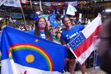 Manuela Mirela UNE başkanı seçildi. 16 Temmuz 2023, Brasilia, Federal Bölge, Brezilya