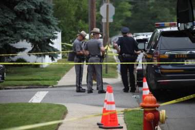 Gilgo Plajı Seri Katil Şüphelisi Rex Heuermann, Massapequa Park-New York 'ta tutuklandı. 14 Temmuz 2023, Massapequa Park, New York, ABD: The Gilgo Beachseri katil zanlısı Rex Heuermann, New York City 'de evli bir mimar.