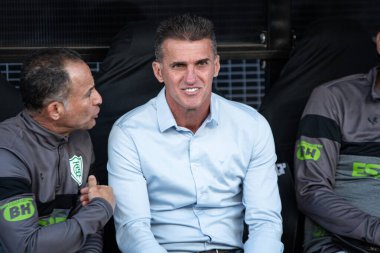 Sao Paulo (SP), Brezilya 07 / 15 / 2023 - Corinthians ve America-MG arasındaki maçtan önce, antrenör Vagner Mancini, Kupa çeyrek finallerinin ikinci ayağı için geçerli olan Brasil 2023