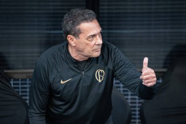 Sao Paulo (SP), Brezilya 07 / 15 / 2023 - Corinthians 'dan koç Vanderlei Luxemburgo, Corinthians ve America-MG arasındaki maçtan önce, Kupa çeyrek finalinin ikinci ayağı için geçerli olan Brasil 2023
