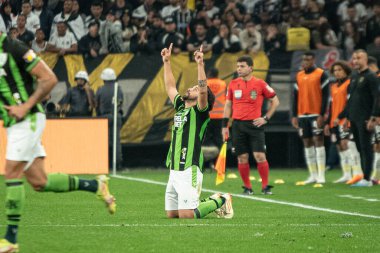 Sao Paulo (SP), Brezilya 07 / 15 / 2023 - Amerika-MG 'den Benitez, Corinthians ve Amerika-MG arasında oynanan ve 2023 Copa do Brasil çeyrek finalinin ikinci ayağı için geçerli olan maçta golünü kutluyor.