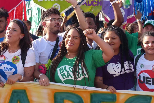 Estudantes Universitários Votam Resoluções Políticas Une Julho 2023 Brasília Distrito — Fotografia de Stock