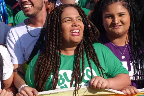 stock image University Students vote on UNE policy resolutions. July 15, 2023, Brasilia, Federal District, Brazil: More than 10,000 university students from all over the country gather to vote on the policy resolutions of the National Union of Students