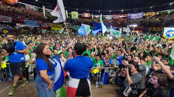マヌエラ ミレラはUne会長に選出された 2023年7月16日ブラジル連邦管区ブラジリア — ストック写真