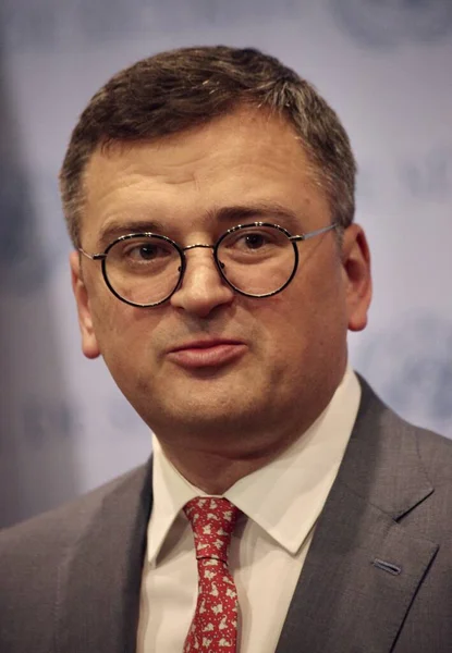 Пресс Конференция Министром Иностранных Дел Украины Дмитрием Кулебой Июля 2023 — стоковое фото