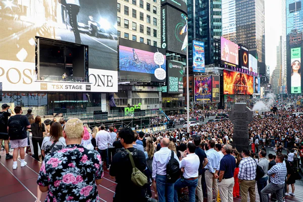 Pós Malone Realizando Vivo Tsx Stage Times Square Julho 2023 — Fotografia de Stock