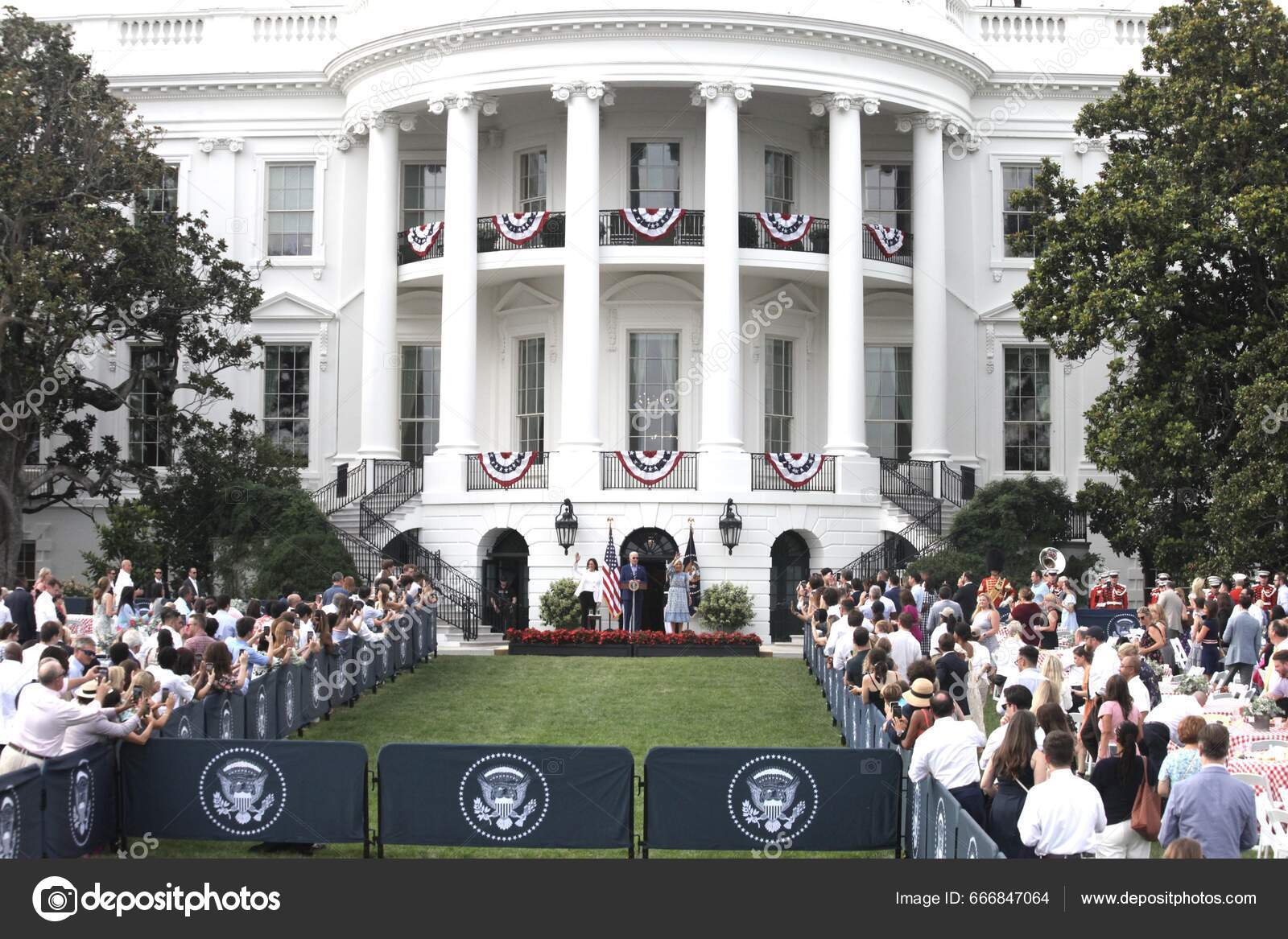 Joe Jill Biden Host Congressional Picnic White House July 2023 Stock Editorial Photo