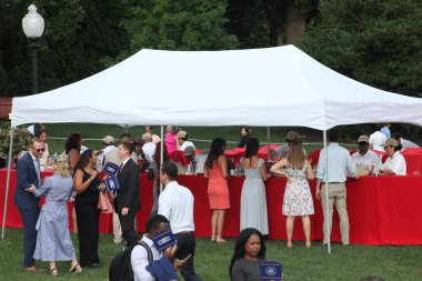 Joe ve Jill Biden Beyaz Saray 'da Kongre Pikniği' ne ev sahipliği yapıyor. 19 Temmuz 2023, Washington DC, Maryland, ABD: ABD Başkanı ve First Lady South Lawn 'daki Beyaz Saray Kongre Pikniğine ev sahipliği yaptılar 