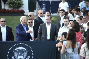 Joe ve Jill Biden Beyaz Saray 'da Kongre Pikniği' ne ev sahipliği yapıyor. 19 Temmuz 2023, Washington DC, Maryland, ABD: ABD Başkanı ve First Lady South Lawn 'daki Beyaz Saray Kongre Pikniğine ev sahipliği yaptılar 