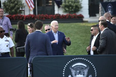 Joe ve Jill Biden Beyaz Saray 'da Kongre Pikniği' ne ev sahipliği yapıyor. 19 Temmuz 2023, Washington DC, Maryland, ABD: ABD Başkanı ve First Lady South Lawn 'daki Beyaz Saray Kongre Pikniğine ev sahipliği yaptılar 