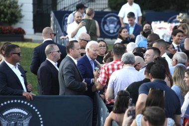 Joe ve Jill Biden Beyaz Saray 'da Kongre Pikniği' ne ev sahipliği yapıyor. 19 Temmuz 2023, Washington DC, Maryland, ABD: ABD Başkanı ve First Lady South Lawn 'daki Beyaz Saray Kongre Pikniğine ev sahipliği yaptılar 
