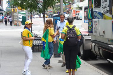 Brezilyalı Senatörler 8 Ocak 'ta BM Genel Merkezi' nde Dosya sundular. 21 Temmuz 2023, New York, ABD: Brezilyalı Senatör Eduardo Girao ve milletvekili Marcel Van Hattem parlamenterler heyetine başkanlık ettiler