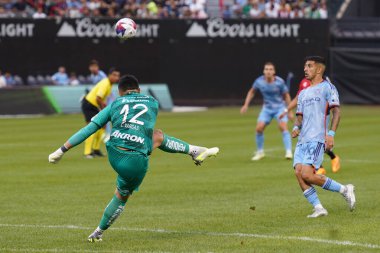 Lig Kupası: New York City FC Atlas FC 'ye karşı. 23 Temmuz 2023. Queens, New York, ABD: 23 Pazar günü New York City FC ile Atlas FC arasında, Matchday Lig Kupası 'nda, Queens' teki Citi Field 'da oynanan futbol maçı. Atlas Aldo Rocha 'nın golüyle 1-0 kazandı..