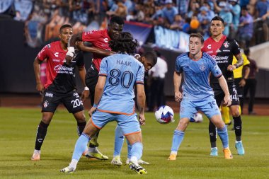Lig Kupası: New York City FC Atlas FC 'ye karşı. 23 Temmuz 2023. Queens, New York, ABD: 23 Pazar günü New York City FC ile Atlas FC arasında, Matchday Lig Kupası 'nda, Queens' teki Citi Field 'da oynanan futbol maçı. Atlas Aldo Rocha 'nın golüyle 1-0 kazandı..