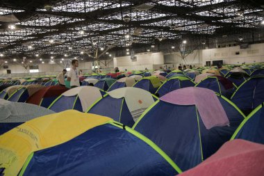 Sao Paulo 'daki kampüs partisi Brezilya' da. 25 Temmuz 2023, Sao Paulo, Brezilya: Ülkedeki en büyük teknoloji etkinliklerinden biri olan Kampüs Partisi Brasil 'in 25 Temmuz Salı günü Anhembi sergi merkezinde görülmesi