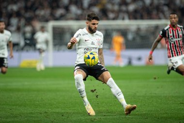 Sao Paulo (SP), Brezilya 07 / 25 / 2023 - Yuri Alberto, Corinthians ve Sao Paulo arasında oynanan 2023 Copa do Brasil yarı finalinin ilk ayağı için geçerli, Neo Quimica Arena 'da düzenlendi.