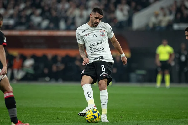 stock image Sao Paulo (SP), Brazil 07/25/2023 - Renato Augusto, from Corinthians, in a match between Corinthians and Sao Paulo, valid for the first leg of the semifinals of the 2023 Copa do Brasil, held at Neo Quimica Arena