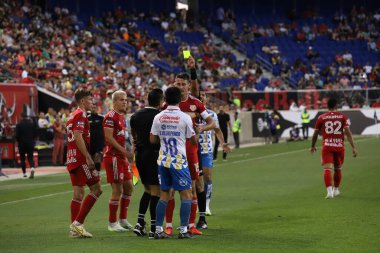 Lig Kupası: New York Red Bulls, Atletico San Luis 'e karşı. 30 Temmuz 2023. Harrison, New Jersey, ABD: Lig Kupası için geçerli olan Atletico San Luis ile New York Red Bulls arasında 30 Pazar günü Harrisonn 'daki Red Bull Arena' da oynanan futbol maçı).