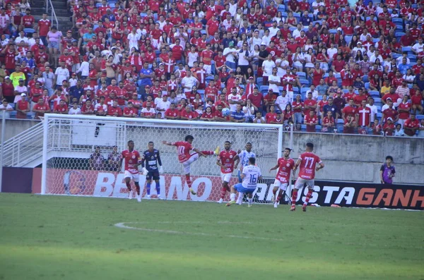 巴西足球锦标赛系列C 美国Rn对Paysandu 2023年7月30日 巴西北里约格朗德州纳塔尔 Rn和Paysandu之间在纳塔尔市Arena Das Dunas举行的第15轮C 2023系列赛足球赛 — 图库照片