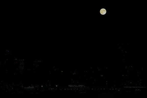 Super Moon Seen Нью Йорке Августа 2023 Года Нью Йорк — стоковое фото