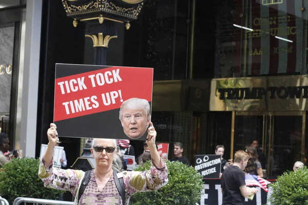 Protest Favor Trump Indictment Trump Tower August 2023 New York — Stock Photo, Image