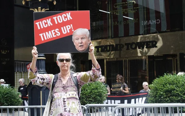 Manifestation Faveur Acte Accusation Trump Tour Trump Août 2023 New — Photo