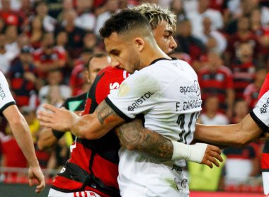 Libertadores Kupası: Flamengo Olimpia 'ya karşı. 3 Ağustos 2023, Rio de Janeiro, Brezilya: Gabi Gol (Flamengo) Flamengo ve Olimpia arasındaki futbol maçı sırasında, Amerika Libertadores 2023 'ün ilk ayağı için geçerlidir., 