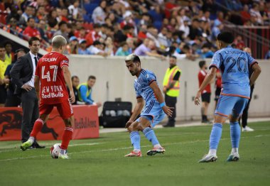 Lig Kupası: New York City FC 'ye karşı New York Red Bulls. 3 Ağustos 2023. Harrison, New Jersey, ABD: New York Red Bulls ile New York City FC arasındaki futbol maçı, Lig Kupası için geçerli, Harrisonn 'daki Red Bull Arena' da, Perşembe (03)). 