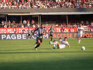 Sao Paulo (SP), Brezilya 08 / 06 / 2023 - Sao Paulo ve Atletico Mineiro arasında oynanan maçta bu Pazar öğleden sonra Cicero Pompei de Toledo Stadyumu, Morumbi 'de oynanan Brezilya Şampiyonası için geçerli olan maçta Hulk 