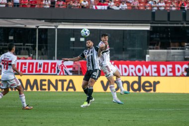 Sao Paulo (SP), Brezilya 08 / 06 / 2023 - Sao Paulo ve Atletico Mineiro arasında oynanan maçta bu Pazar öğleden sonra Cicero Pompei de Toledo Stadyumu, Morumbi 'de oynanan Brezilya Şampiyonası için geçerli olan maçta Hulk 