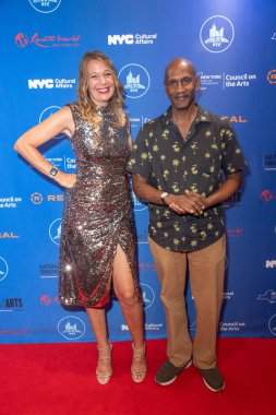 2023 Sinema NYC Festivali. 5 Ağustos 2023, New York, ABD: Eva Dorrepaal ve Ron Brice 5 Ağustos 2023 'te New York' un Queens ilçesindeki Regal UA Midway tiyatrosunda düzenlenen 2023 Sinema Festivali 'ne katıldılar.. 