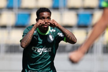 Santana de Parnaiba (SP), Brezilya 08 / 06 / 2023 - Palmeiras ve Corinthians arasındaki maç, 2023 Brezilya 20 Yaş Altı Şampiyonası 'nın ilk ayağı için geçerli. 