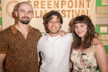 2023 Greenpoint Film Festivali. 6 Ağustos 2023, New York, New York, ABD: Bart Blachino, Joey Schweitzer ve Weronika Wozniak, 6 Ağustos 2023 'te Brooklyn Borough' daki The Boiler 'da düzenlenen 2023 Greenpoint Film Festivali' ne katıldılar. 