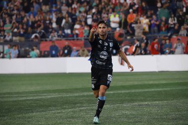 Lig Kupası: Queretaro, New England 'a karşı. 07 Ağustos 2023, Foxborough, Massachusetts, ABD: Queretaro ve New England arasındaki futbol maçı Foxborough 'daki Gillette Stadyumu' nda oynanan 16..