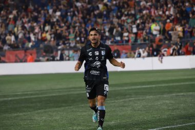 Lig Kupası: Queretaro, New England 'a karşı. 07 Ağustos 2023, Foxborough, Massachusetts, ABD: Queretaro ve New England arasındaki futbol maçı Foxborough 'daki Gillette Stadyumu' nda oynanan 16..